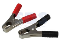 Зажим "крокодил" 100А красный (25/50/500)