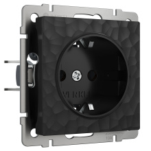 Розетка Werkel Hammer 1-ая с/з механизм черный