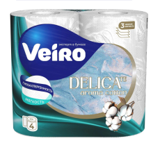 Veiro 3сл Delicate 4шт aroma cotton (10/480)