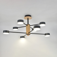 Люстра потолоч  8хGX53 Элизиум Черная+Дерево 700х665мм General