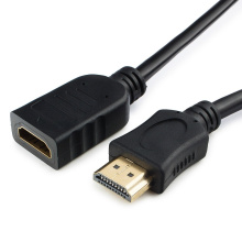 Удлинитель HDMI 0.5м v2.0 Cablexpert 19M/19F чёрный, пакет (1/60)