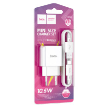 З/у 220В USB-TypeC Hoco C106A 2.1A 10.5Вт белый (1/30/180)