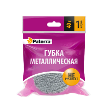 Мочалка из нержав стали 40гр спиральная Paterra (100)