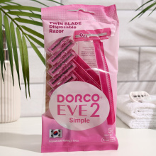 Станок одноразовый женский Dorco EVE2 TD-708W 2лезвия 5шт (20/320) акция