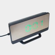 Часы зеркальные 068 зеленый USB
