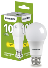 Лампа диод A60 10Вт Е27 3000К 1000Лм Generica (10/100)