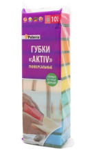 Губка д/посуды 10шт Aktiv Paterra 60х90мм (34)*