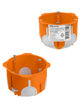 Подрозетник TDM D68х50мм двухкомпонентный лапки саморезы (200)