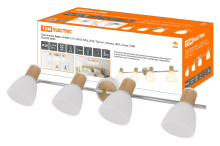 Св-к настен TDM Бутон спот 4х40Вт Е14 сосна планка (6)
