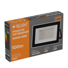 Прожектор диодный 100Вт 6500К IP65 8000Лм черный Relight (20)