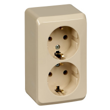 Розетка Этюд 2-ОП с/з крем (16)