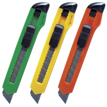 Нож канцелярский лезвие 18мм Erich Krause "Standard" автофиксатор Ассорти (12/720)