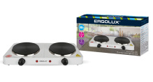 Электроплитка 2конф Ergolux ELX-EP04-C01 2000Вт диск белый (6)