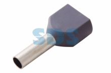 Наконечник штыр втул изол двойной  2.5мм²-10 НШВи(2) серый 100шт Rexant (100)