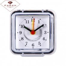 Будильник Рубин квадрат 7*7см Графический вихрь корпус прозрачный (1/40)