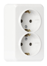 Розетка Smartbuy Юпитер 2-ая с/з белый (10/200)