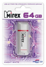 Флэш-диск Mirex 64GB Knight белый