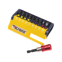 Набор бит с магнитным держателем пластиковый кейс 10шт Kranz