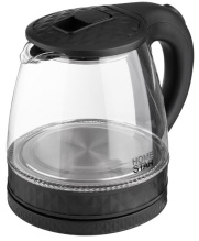 Чайник электр стекло Homestar HS-1053 1.2л 1500Вт черный (12)
