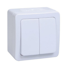 Выкл. IEK Гермес 2кл. IP54 белый (10/100)