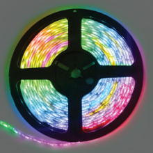 Лента диод 12В IP65 14.4Вт/м RGB 5050 60LED/м 10мм 5м Ecola Pro (25)