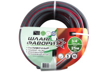 Шланг д/полива d3/4 ПВХ 25м трехслойный армированный стенка 2,5мм Фаворит (60)