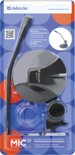 Микрофон Defender MIC-117 настольный, кабель 1.8м, черный (40)