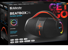 Колонка порт Bt Defender Beatbox 24 25Вт акк 3600мАч FM/MP3(microSD/USB)/AUX/TWS/Hands free чер (8)