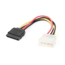 Кабель пит. SATA 15см, 4p(mol)/15p(SATA) Gembird
