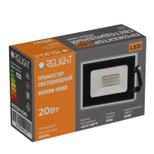 Прожектор диодный  20Вт 6500К IP65 1600Лм черный Relight (60)