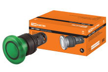 Кнопка TDM SB7-CWM31-24V Гриб 1з подсв 24В зеленая (10)