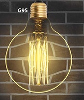 Лампа накал шар G95 60Вт Е27 Uniel Vintage Golden (20)