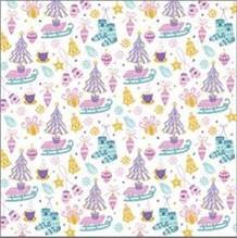 Салфетки Veiro 33х33 3сл 20шт Елки и санки (14)