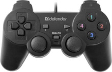 Геймпад Defender Omega 12 кнопок, 2 стика, вибрация, USB, черный (20)