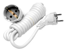 Удл-шнур 1гн 3м б/з ПВС 1380Вт 2x0.75мм² Универсал Премиум УШ-6 (50)