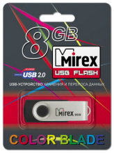 Флэш-диск Mirex  8GB Swivel черный