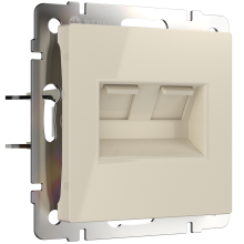 Розетка Werkel RJ11+RJ45 механизм сл кость (10)