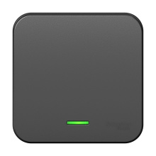 Выкл Blanca 1-ОП подсв изол пластина антрацит (15)