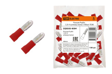 Разъём штекерный изол папа РшИп 1.25-4 100шт TDM