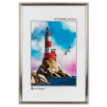 Рамка пластик 30x45 Камея 990 Серебро стекло (15)