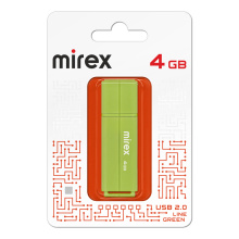 Флэш-диск Mirex  4GB Line зелёный