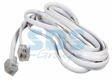 Удлинитeль телеф 6р4с  2м белый Rexant (10)