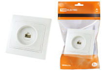 Розетка TDM Таймыр RJ11 белая (10/200)