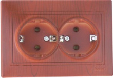 Розетка Lezard Mira 2-ая вишня с/з (10/120)