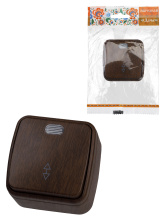 Выкл. TDM Дача 1кл. венге проход. подсв.(10/100)