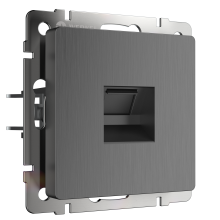 Розетка Werkel RJ45 механизм графит рифл (10)