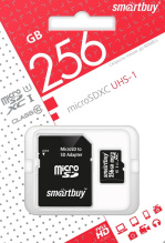 micro-SD Smart Buy_256GB Class10 UHS-I + адаптер (SDXC)