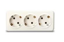 Розетка Smartbuy Юпитер 3-ая с/з белый (8/80)
