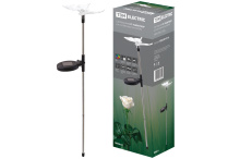 Св-к на солн бат TDM СС Бабочка 1LED RGB сталь (12)