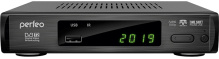 Ресивер Perfeo Leader DVB-T2/C LCD 2USB HDMI RCA Wi-Fi IPTV металл (20) (РНПТ)